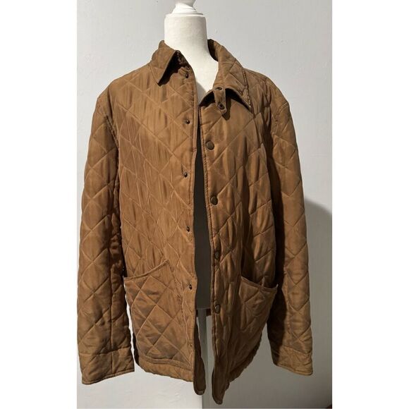 Bobby Chan quilted jacket 100% silk L snap button closure - Picture 1 of 8